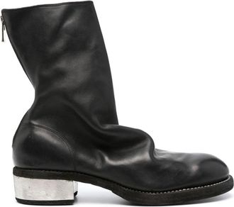 Guidi round-toe leather boots - unisex - Calf Leather/Calf Leather/Calf Leather - 36 - Black