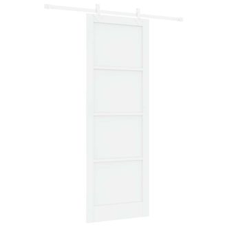 vidaXL Puerta Corredera Blanco 83 X 232 Cm Madera De Pino Maciza Vidaxl