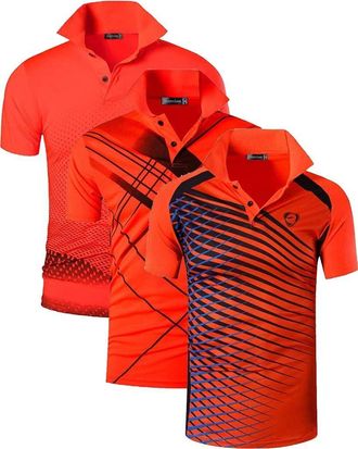 Jeansian Mens 3 Packs Sport Polo T-Shirt LSL195 MixPackB XL