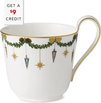 ROYAL COPENHAGEN Star Fluted High Handle Mugwith $9 Credit