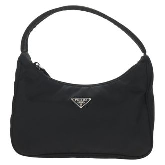 Prada Hobo Tessuto Black Nylon Handbag (Pre-Owned)