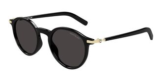 Montblanc MB0461S 001 Mens Sunglasses Black Size 49