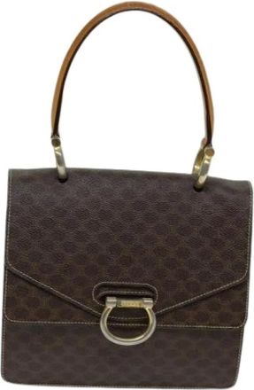 Celine Pre-owned Handbags, female, Brown, Size: ONE SIZE Pre-owned Vintage macadam handbag