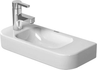 Duravit Happy D.2 Lavabo Sin Rebosadero Con Plataforma Para Grifer&iacute;a 500x220mm 1 Orificio Para Grifer&iacute;a Li Blanco - Duravit