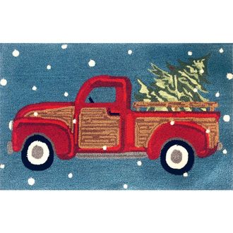 R16 Home Vintage Holiday Truck Doormat in Denim Multi at Nordstrom Rack, Size 24X36
