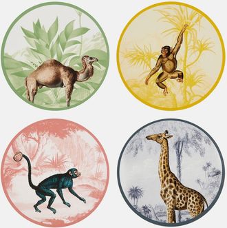 Les-Ottomans Set La Menagerie Ottomane aus vier Tischsets