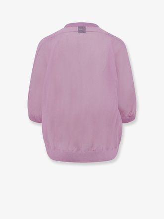 Nude Cotton-blend Crewneck Sweatshirt - Pink
