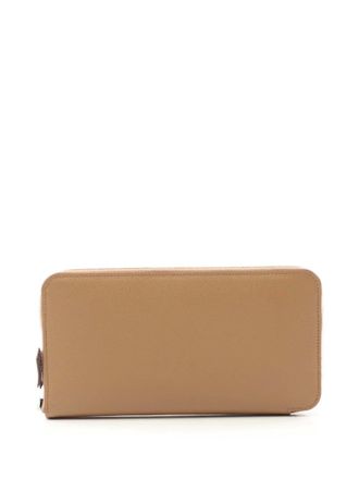 Herm&egrave;s 2022 Epsom Silk Azap Zip Wallet long wallets - women - Calf Leather/Silk - One Size - Brown