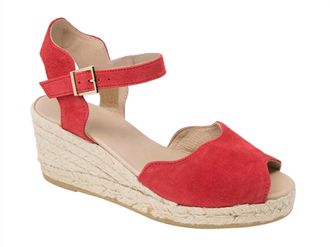 Eric Michael Womens Lupa Scallop Wedge In Red