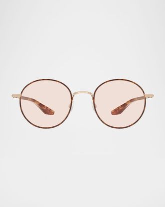 Barton Perreira Caster Round Titanium Sunglasses