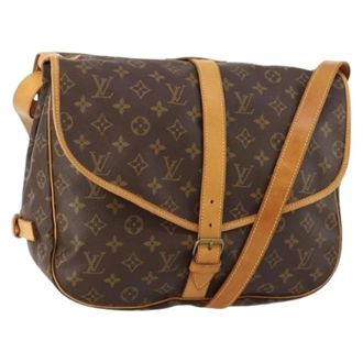 Louis Vuitton Pre-owned Cross Body Bags, female, Brown, Size: ONE SIZE Pre-owned Saumur 35 Shoulder Bag