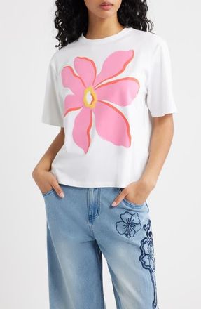 Kulani Kinis Floral Cotton Graphic T-Shirt in Paradise Punch at Nordstrom, Size X-Small