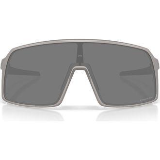 Oakley Sutro 37mm Rectangle Shield Sunglasses in Titanium /Prizm Black at Nordstrom