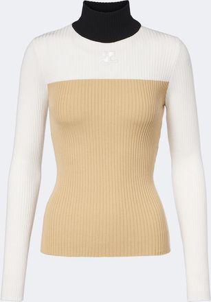Courr&egrave;ges Courr&egrave;ges Top de esqu&iacute; acanalado