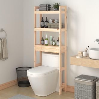 vidaXL Estante De Ba&ntilde;o Madera Maciza De Pino 63x26x171 Cm Vidaxl