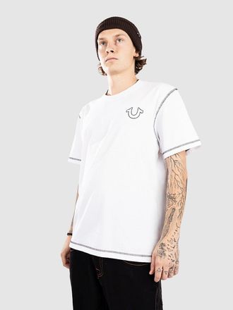 True Religion Flatlock T-Shirt bianco