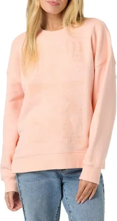 O'Neill Chore Break Oversized Graphic Sweatshirt in Peach Light at Nordstrom, Size Xx-Large