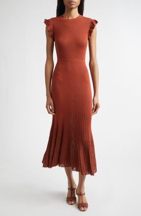Ulla Johnson Noelle Metallic Knit Dress in Copper at Nordstrom, Size X-Large