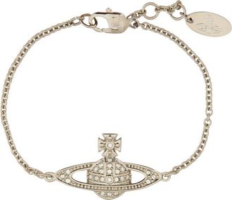 Vivienne Westwood Ornate Gold Bracelet with Sparkling Orb Emblem