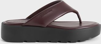 Charles & Keith V-Strap Flatform Thong Sandals
