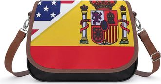 Generic U.S.A. North Ossetia National Flag Small Womens Crossbody Bags Shoulder Handbag with Adjustable Strap for Travel