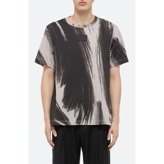 Helmut Lang Feather Brushstroke Print T-Shirt in Grey - B00 at Nordstrom Rack, Size X-Large
