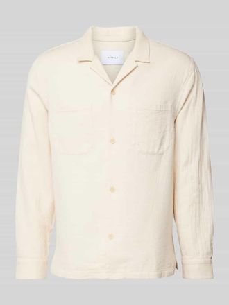 Rotholz Regular Fit Freizeithemd mit Strukturmuster Modell Leisure in Sand, Größe XXL