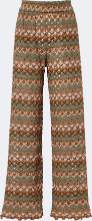 La DoubleJ Embroidered cotton-blend palazzo pants