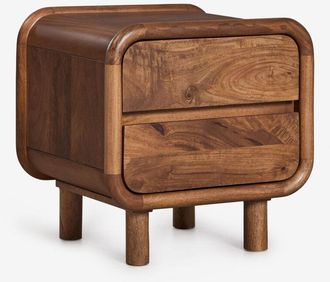 Sklum Mesita De Noche 50x43 Cm En Madera De Mango Gina Sklum