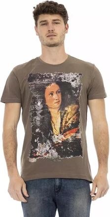 Trussardi Action T-shirt met korte mouwen - Heren - T-shirts - Bruin - 3XL - Katoen - Tops