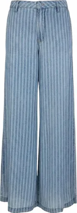 Kut from the Kloth Womens Ryan Wide Leg Denim Jeans In Blue