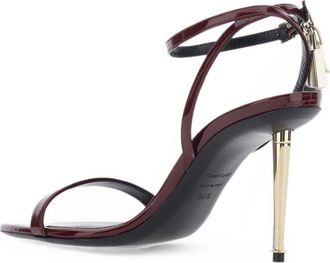 Tom Ford Womens Sandals Padlock Ruby Patent Leather Calf