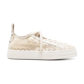 Chlo&eacute; Schoenen, Dames, Beige, 36 EU, Nylon, Beige Silk Nylon Sneakers