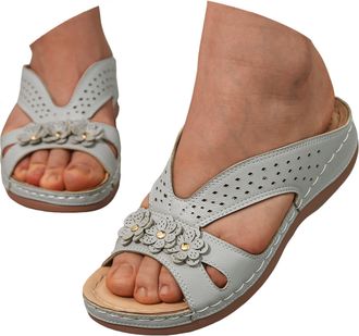 Generic Black Sandals Women Comfortable Slip On Dressy Summer Comfortable Slides Sandals Non Slip Open Toe Arch Support Dressy Summer Comfortable Casual Wide 