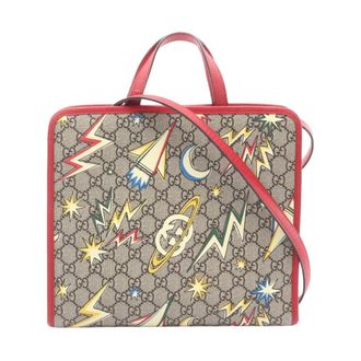 Gucci Pre-owned GG Supreme Monogram Cosmetic Case met Kosmische Print - Dames - Pre-owned - Veelkleurig - Maat: ONE Size