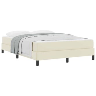 vidaXL Estructura De Cama Con Colch&oacute;n Crema 140 X 200 Cm Tela Vidaxl