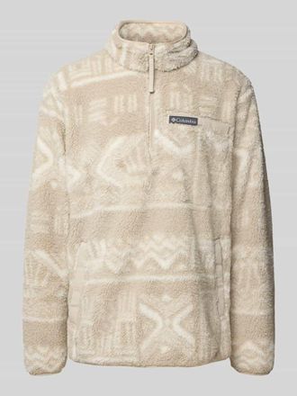 Columbia Sweatshirt aus Teddyfell in Kitt, Gr&ouml;&szlig;e L