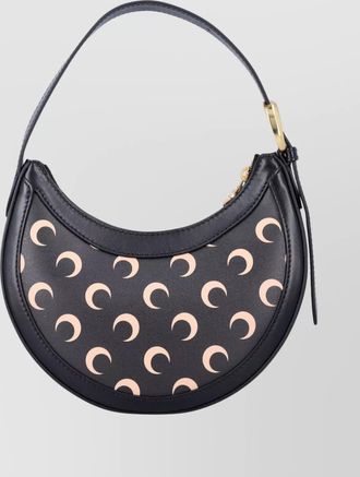 Marine Serre mini half-moon shoulder bag print