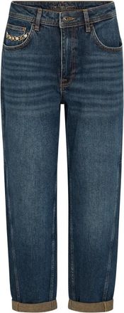 Mos Mosh Cropped Jeans - Dames - Cropped Jeans - Blauw - W30 L30 - Jeans