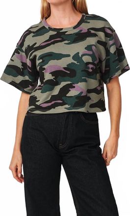 Sundry Cropped Sweatshirt Tee In Signature Green