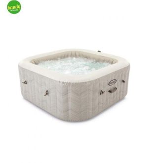 Intex piscina idromassaggio gonfiabile intex chevron deluxe marrone effetto rigato 4 posti 175x175x71 cm - cod. 28446np