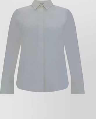 Brunello Cucinelli jewel-embellished cotton poplin shirt