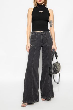 Diesel D-AKII A12808 L.32 Bootcut Jeans, Womens, Black
