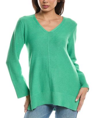Fort&eacute; Cashmere Easy V-Neck Sweater