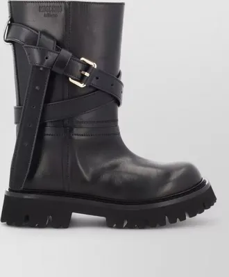 Moschino leather knee-high boots