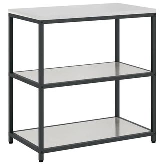 Berkfield Home Kitchen Storage Shelf with Storage Silver Stainless steel