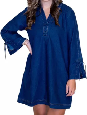 Entro Womens Denim Dress In Blue