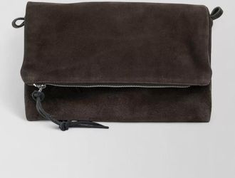 Our Legacy suede necessity crossbody bag foldover strap