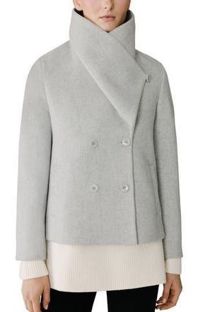 Soia & Kyo Tala Double Breasted Wool Blend Coat in Stone Blue Heather at Nordstrom Rack, Size Xx-Small