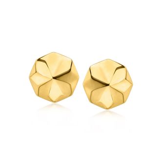 Ross-Simons Italian 14kt Yellow Gold Geometric Earrings